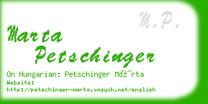 marta petschinger business card